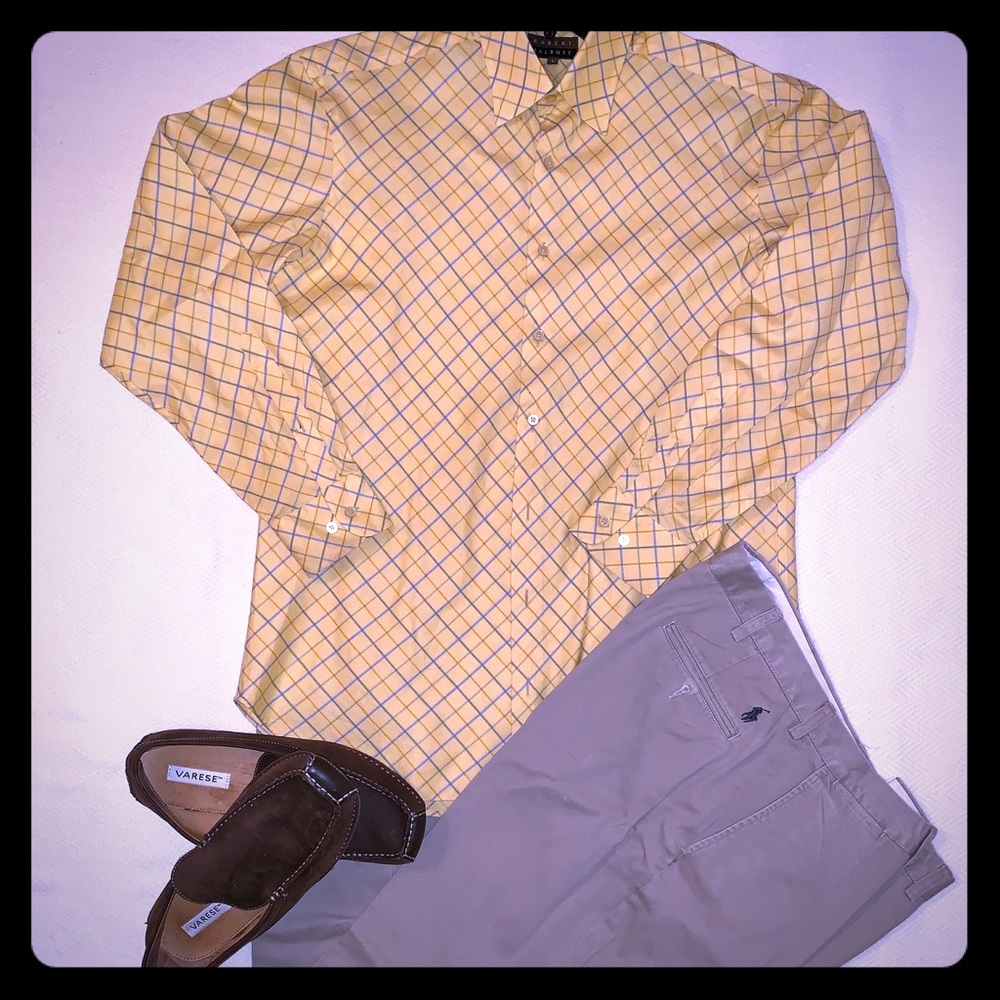 Robert Talbott Yellow Button Down Shirt - image 1